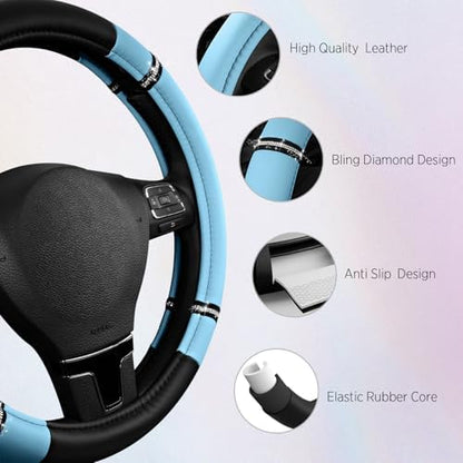 Road Comfort Leather Steering Wheel Cover – Premium Anti-Slip Car Steering - Image 4