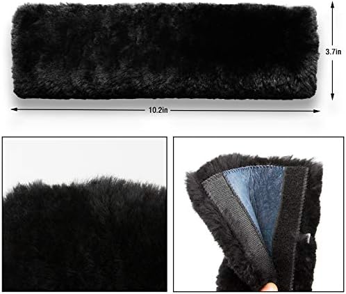 2pc Soft Genuine Sheepskin Wool Auto Seat Belt Cover Seatbelt Shoulder Pad - Image 4