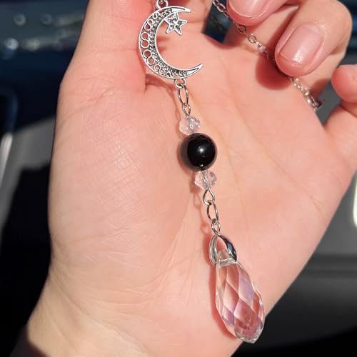 Car Rear View Mirror Accessories, Witchy Car Hanging Ornament, Moon&Star - Image 3