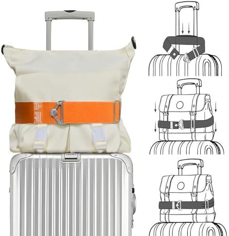 2-in-1 Travel Belt for Luggage Over Handle, Luggage Belt for Carry on Bag by LvliLighting
