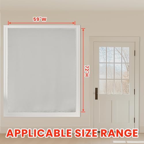 AJAZZ 100% Blackout Shades Window Cover Self Adhesive Curtains Sticky Curtain - Image 5