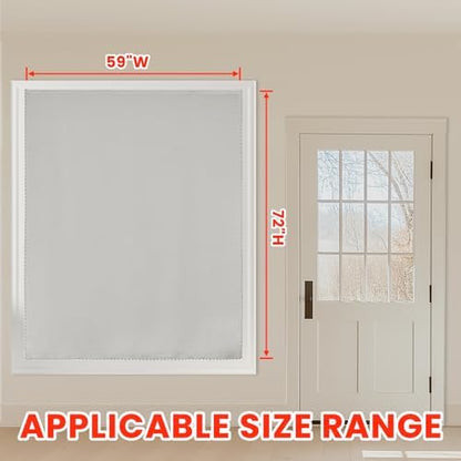 AJAZZ 100% Blackout Shades Window Cover Self Adhesive Curtains Sticky Curtain - Image 5