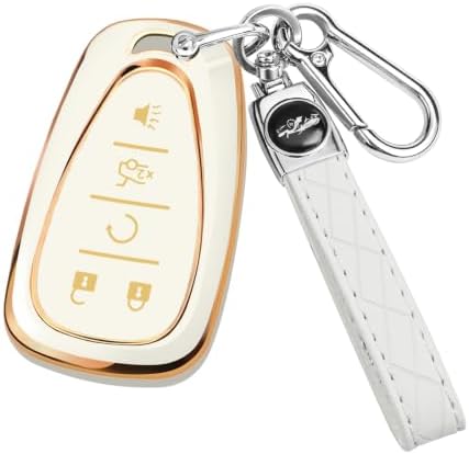 for Chevy Key Fob Cover, 5 Buttons TPU Key Cover by CARKEYCOVERforKERHXLE