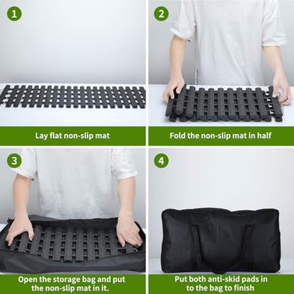 Emergency Devices 2 pcs Tire Traction Mats 47.2" x 10.8", Portable - Image 6