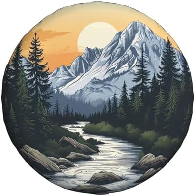 Mountains Nature Sunset Scenery Spare Tire Cover Weatherproof Universal Wheel - Image 2