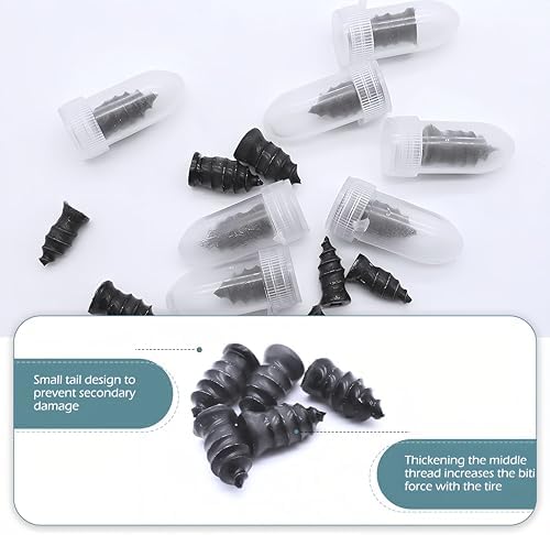 60 PCS Tire Repair Rubber Nail, Vacuum Tire Repair Kits Spiral Rubber Screws - Image 5