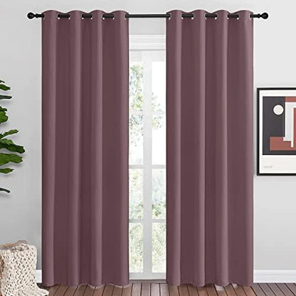 NICETOWN Dry Rose Blackout Curtains 86" Long by NICETOWN