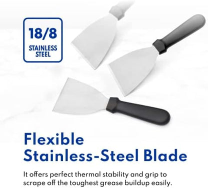 New Star Foodservice Stainless Steel Slant Edge Grill Scraper - Image 6