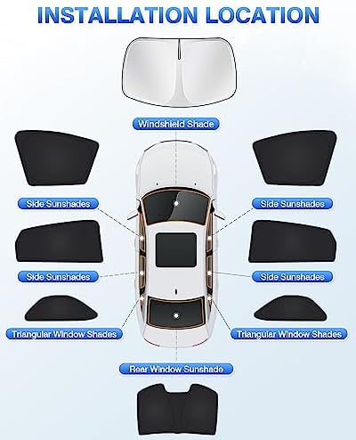 Canvcle Windshield Sunshades for Honda Accord 2018-2022 Side Rear Window Shade - Image 6