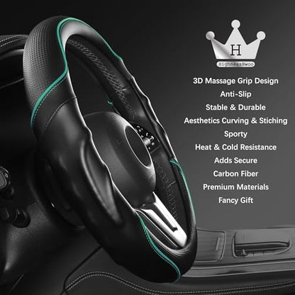 HighnessHwoo 3D Car Steering Wheel Cover Comfort Grip Massage Sporty Anti-Slip - Image 4
