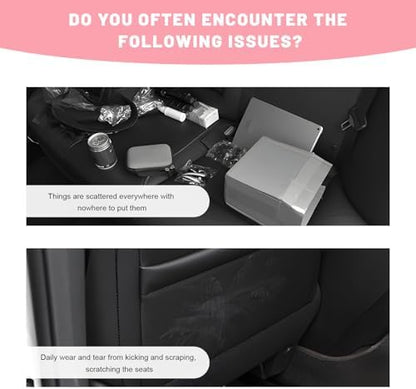 Car Seat Back Organizer, Waterproof Leather Auto Backseat Storage Pocket - Image 4