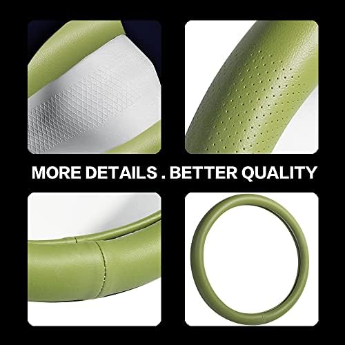 Car Steering Wheel Cover, Universal 15 Inch Premium Leather Car Steering Wheel - Image 6