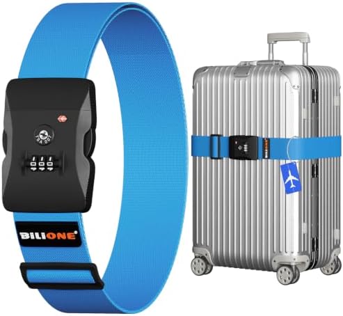 BILIONE Luggage Straps for Suitcases TSA Approved, Travel Belt by BILIONE