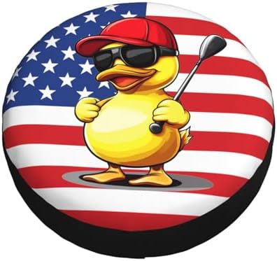 Funny Duck Spare Tire Cover Weatherproof Universal Wheel Protectors Cute Duck - Image 3
