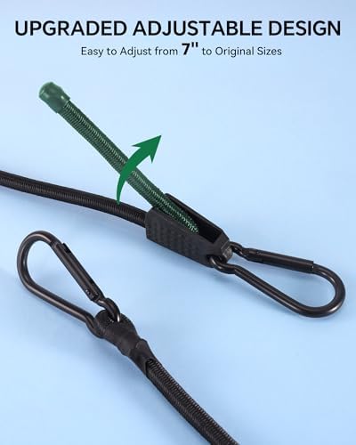 Lucky Straps 36" Blue Adjustable Carabiner Bungee Cords - Image 2