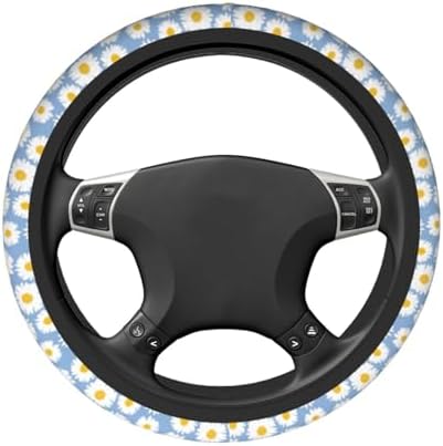 Daisy Flower Steering Wheel Cover Anti-Slip and Practical 14.5-15 Inch - Image 7