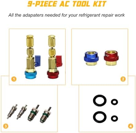 R134A R1234YF Air Condithoning Valve Core Remover Tool, High Low Pressure Valve - Image 7
