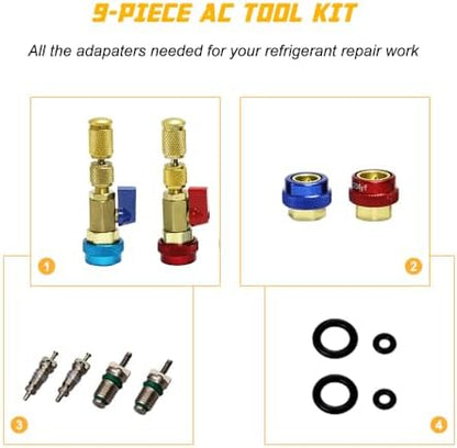 R134A R1234YF Air Condithoning Valve Core Remover Tool, High Low Pressure Valve - Image 7