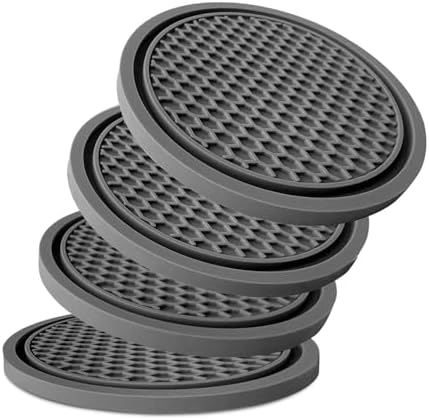 4-Pack Car Cup Holder Coasters by Unknown