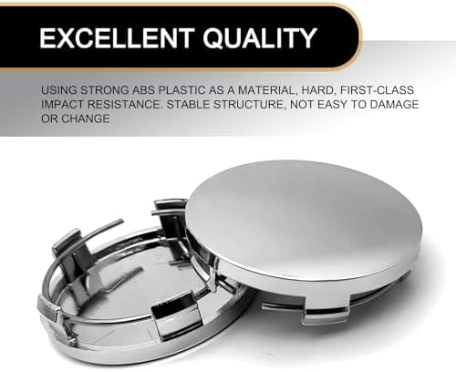 4 PCS Car Wheel Center Hub Cover, 60MM/2.36In Outer Diameter and 56MM/2.2In - Image 4