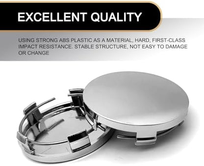 4 PCS Car Wheel Center Hub Cover, 60MM/2.36In Outer Diameter and 56MM/2.2In - Image 4