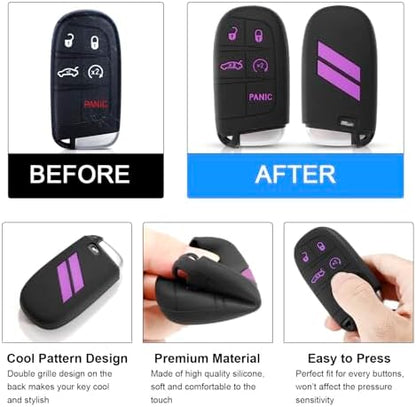 Key Fob Cover for Dodge Accessories 5 Button Key Fob Case - Image 4