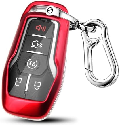 QBUC for Ford Key fob Cover, 4/5 Buttons Smart Key by QBUC