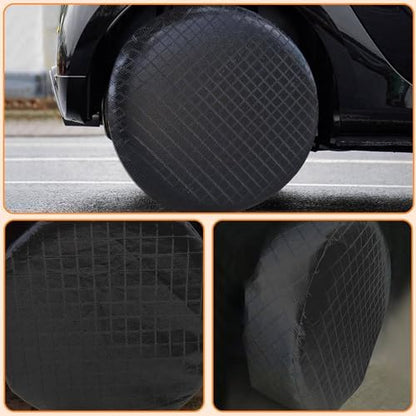 Set of 4 Tire Covers, Waterproof Aluminum Film Tire Sun Protectors, - Image 6