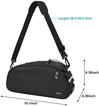 MOSISO Bike Rack Bag, Waterproof Bicycle Trunk Pannier Rear Seat Pouch - Image 6