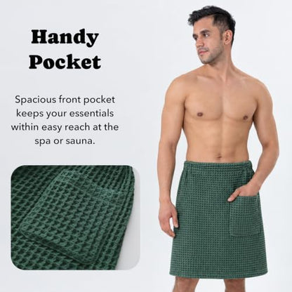Luxury Organic Japanese Cotton Waffle Body Towel Wrap - Image 5