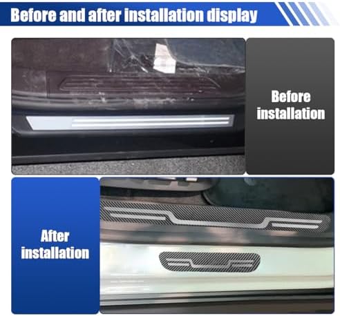 Craedli 4PCS Car Door Sill Protector Sticker, Stainless Steel Auto Door Edge - Image 5