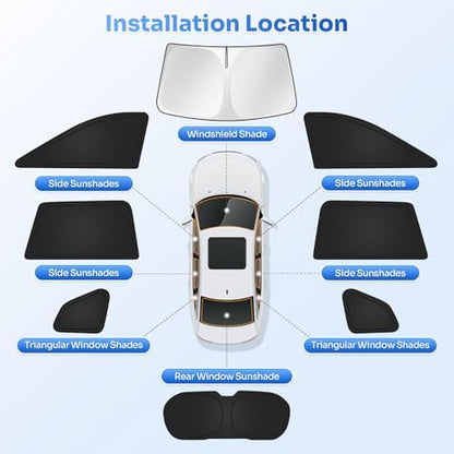 Canvcle Window Shades for 2026 Toyota RAV4 Accessories Windshield Sun Shade - Image 5