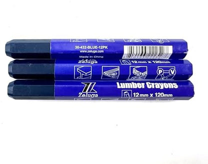 Zeluga 4.7in. x 0.47in. Hex Shape Industrial Lumber Marking Crayons - Image 2