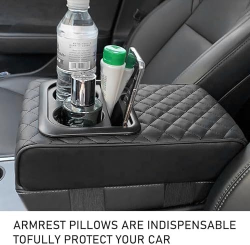 Car Center Console Armrest Pillow, Waterproof Leather Arm Rest Protector Cushion - Image 4