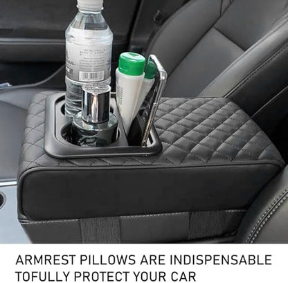 Car Center Console Armrest Pillow, Waterproof Leather Arm Rest Protector Cushion - Image 4
