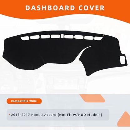 Dashboard Cover Dash Mat Fit for Ho-nda Accord 2017-2013, Car Dash Board Mat - Image 2