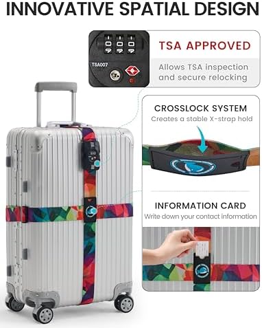 Travelkin Luggage Straps TSA Approved, Suitcase Straps - Image 2