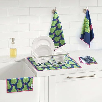 Ritz Waffle Microfiber Kitchen Towel 2pc Set – Pears – Modern Fruit Motif & - Image 4