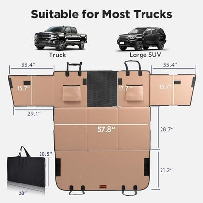 FURTIME XL Back Seat Extender for Dogs, Hard Bottom Seat Cover for Truck - Image 2