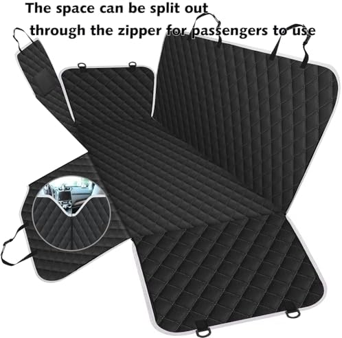 Meolsaek Back Seat Cover for Dogs, Zipper Hammock Car Seat Protector - Image 2