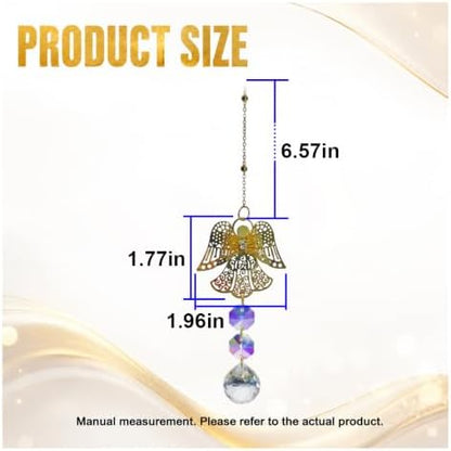 Bling Crystal Suncatchers Angel Car Rear View Mirror Charm, Rhinestones - Image 2