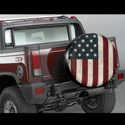 American Flag Spare Tire Cover, Universal Waterproof & Dustproof Wheel - Image 4