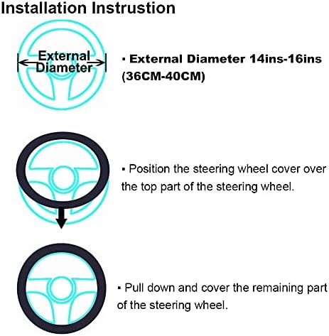OGLAND Fuzzy Sheepskin Car Steering Wheel Cover - Image 5