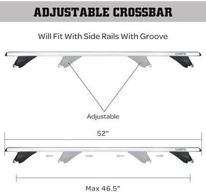 Aero Aluminum Universal Roof Rack Cross Bars, Existing Raised Side Rail - Image 2