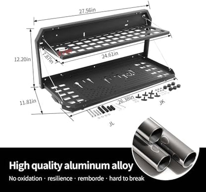 Hoolcar Tailgate Table Double-Layer Foldable Table Cargo Shelf Storage Rack - Image 2