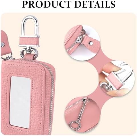 Car Key Case, PU Leather Auto Key Fob Cover, Car Smart Key Pouch - Image 5