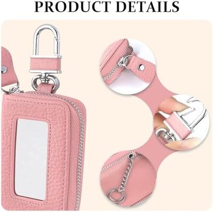 Car Key Case, PU Leather Auto Key Fob Cover, Car Smart Key Pouch - Image 5