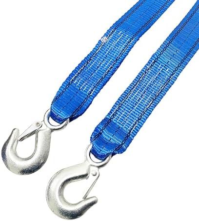 HFS Heavy-Duty Tow Strap with Hooks | 10, 000-Pound Capacity | Woven Polyester - Image 5