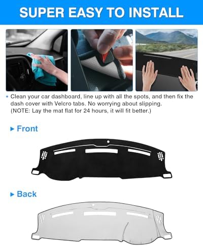 Autorder Dashboard Cover Mat for 2009 2010-2018 Dodge Ram 1500 2500 3500 - Image 5
