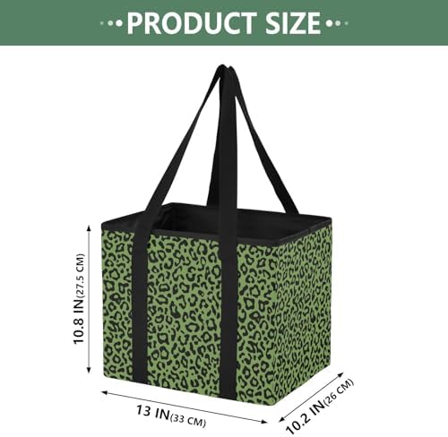 ALAZA Green Leopard Cheetah Car Trunk Organizer and Storage - Image 2